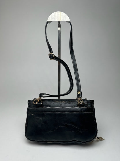 Sac vintage en cuir noir Vivienne Westwood