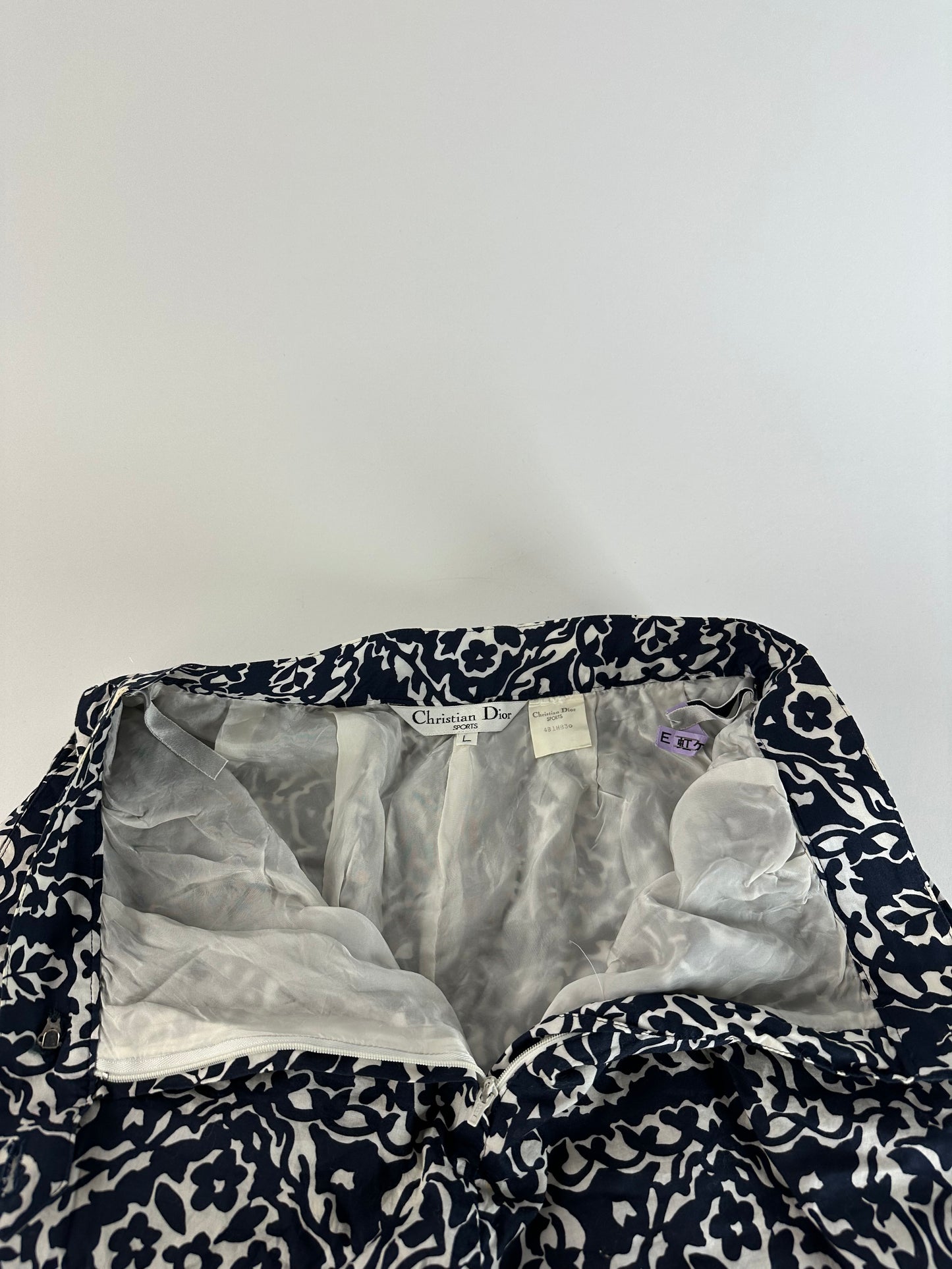 Vintage Dior Abstract Shorts Black White M