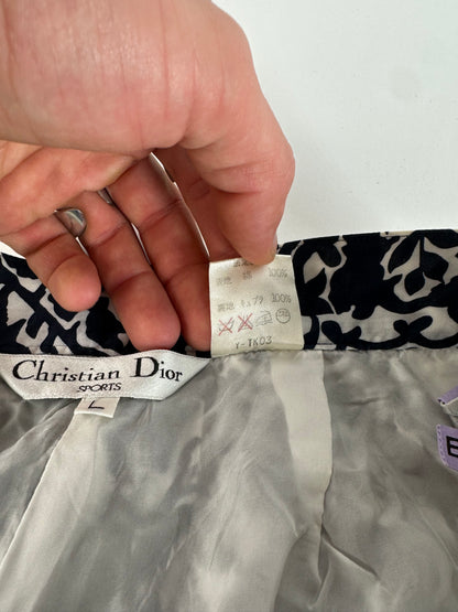 Vintage Dior Abstract Shorts Black White M