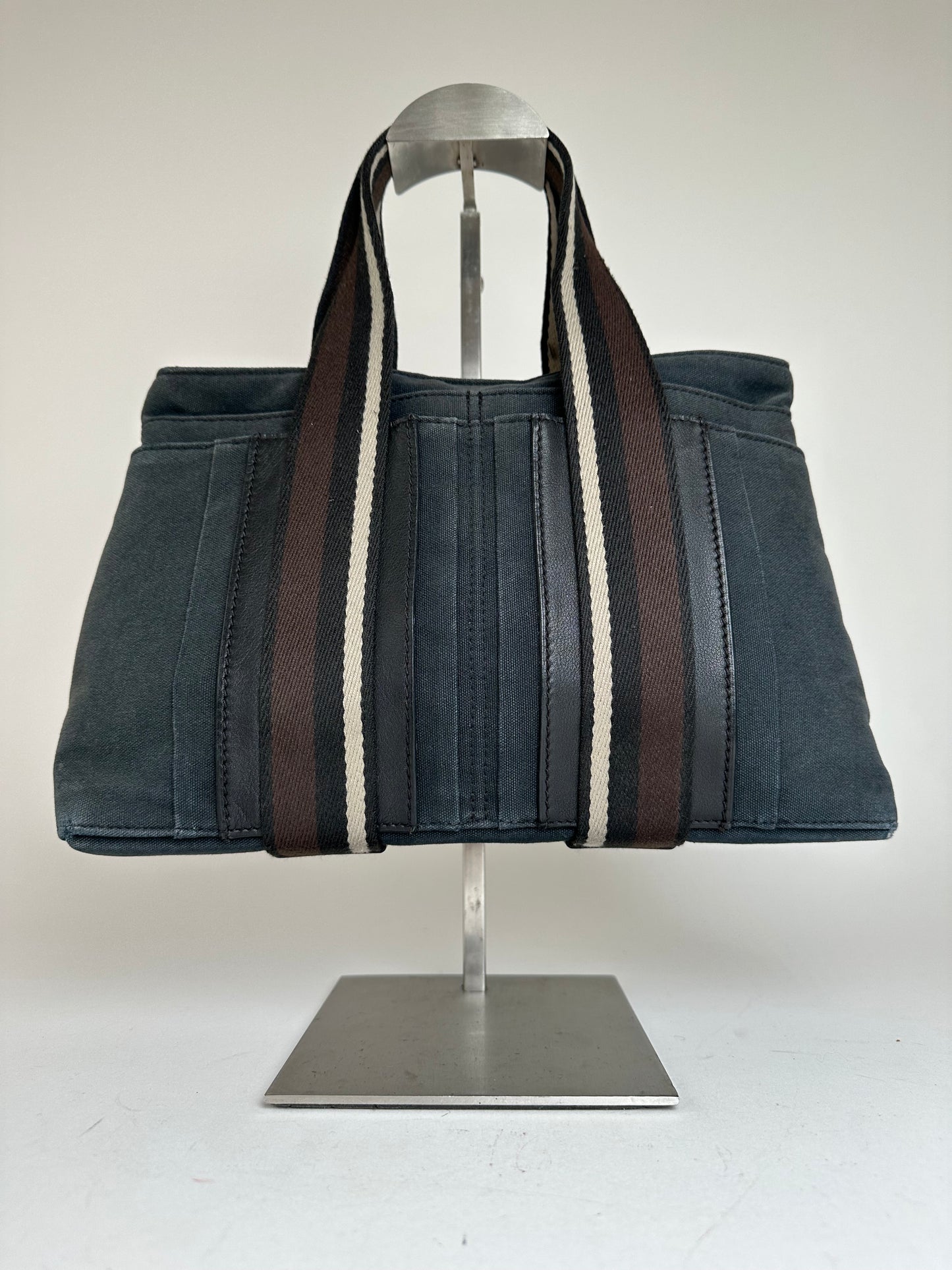 Vintage Hermès Canvas Tote Navy Blue