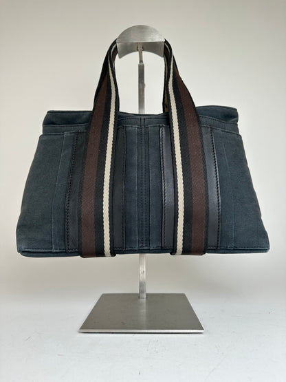 Vintage Hermès Canvas Tote Navy Blue