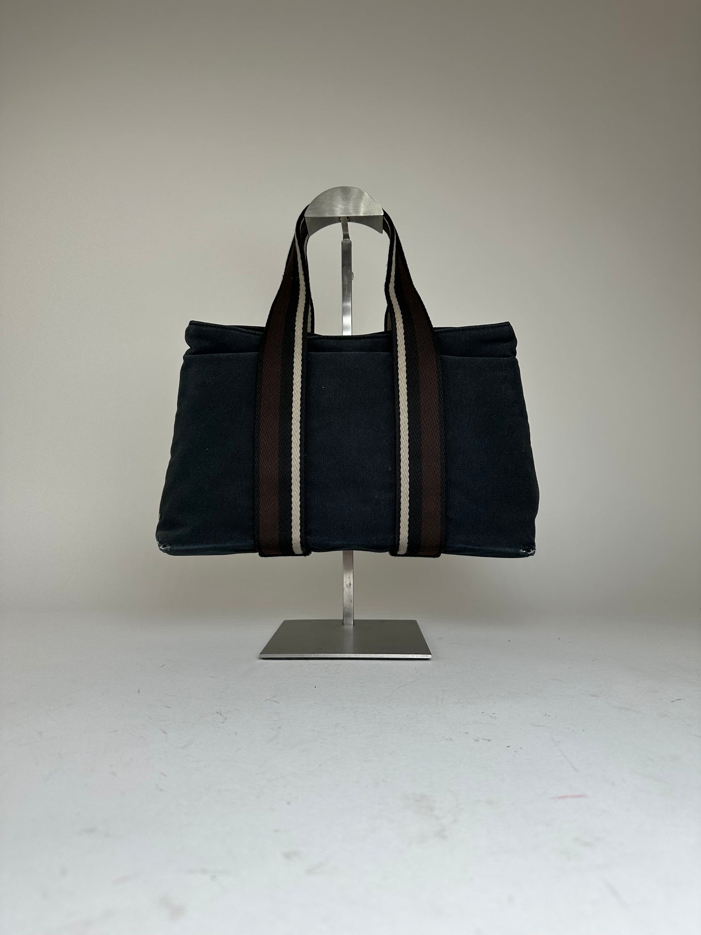 Vintage Hermès Canvas Tote Navy Blue