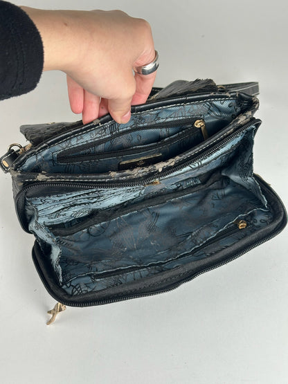 Sac vintage en cuir noir Vivienne Westwood