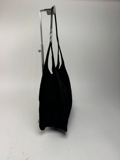 Sac à main vintage Gucci en cuir suédé noir