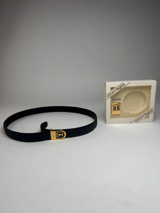 Vintage Courreges  Leather Belt Set new