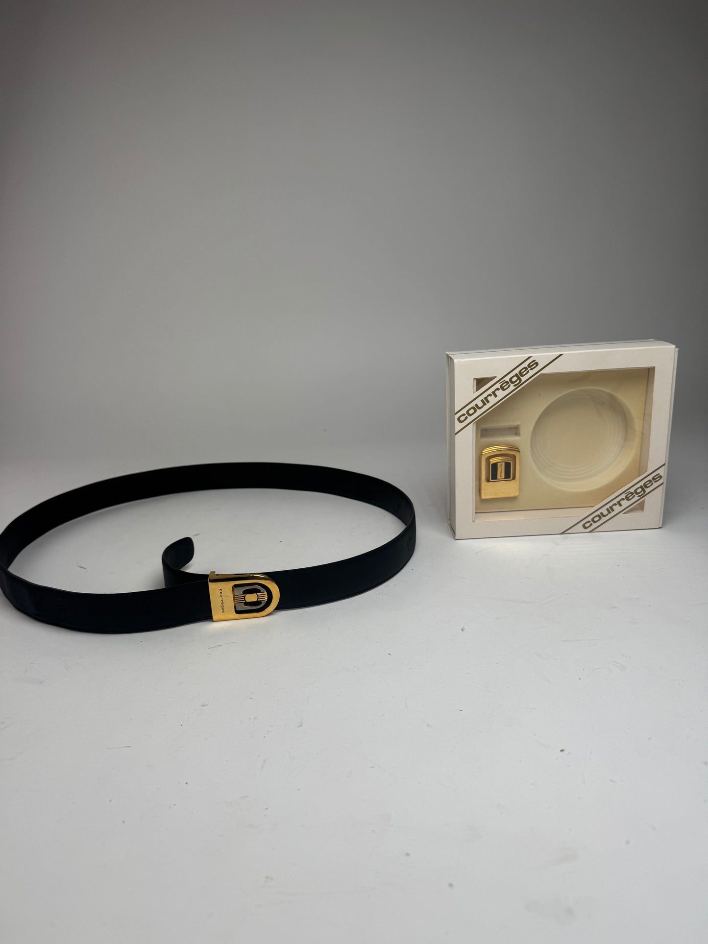 Vintage Courreges  Leather Belt Set new