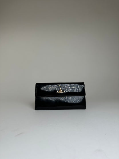 Vintage Vivienne Westwood Long Wallet Patent Leather Black