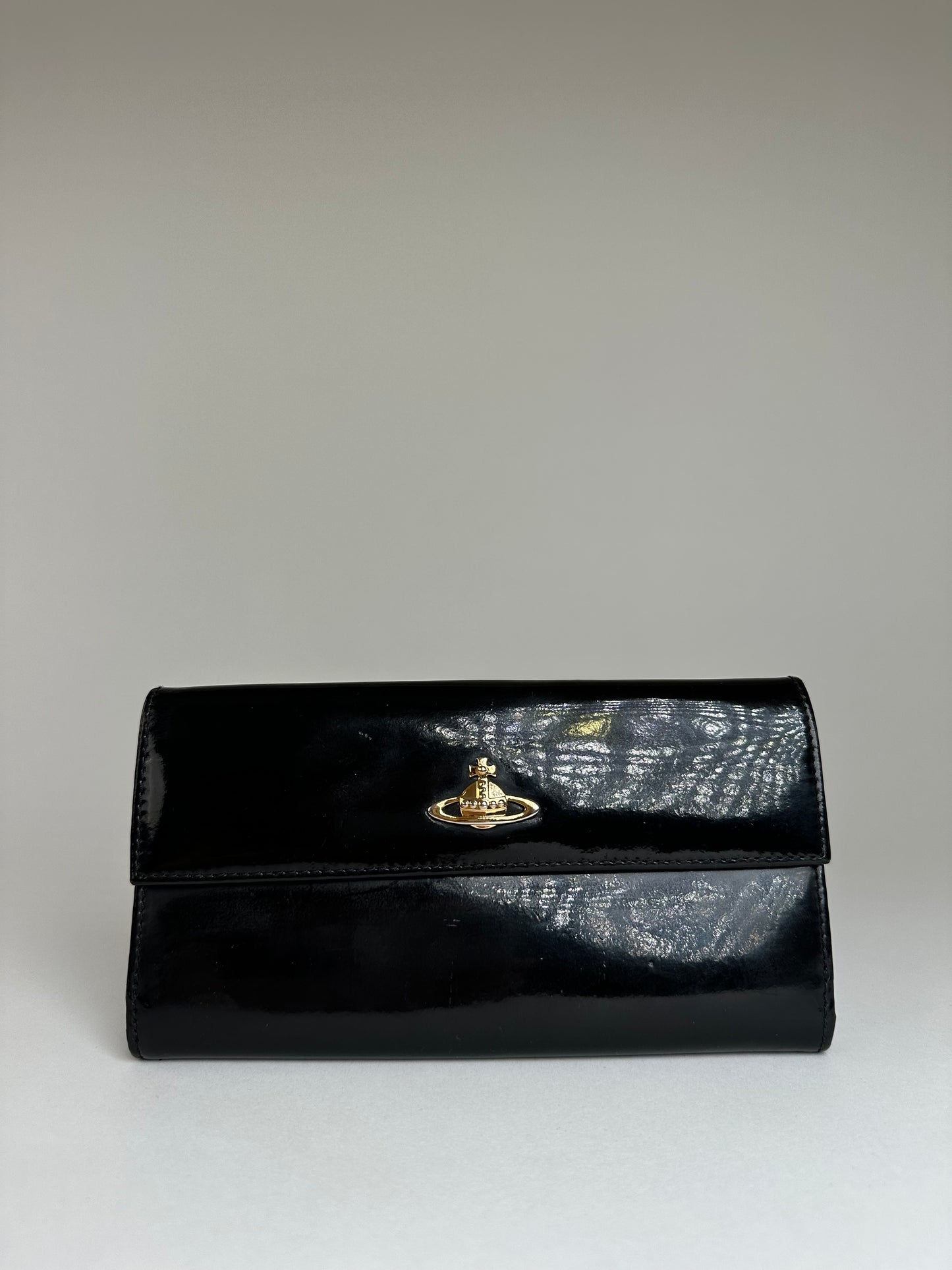 Vintage Vivienne Westwood Long Wallet Patent Leather Black