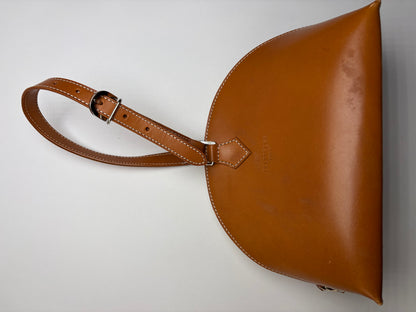 Vintage Courrèges Structured Leather Top-Handle Bag Late 1990s Tan