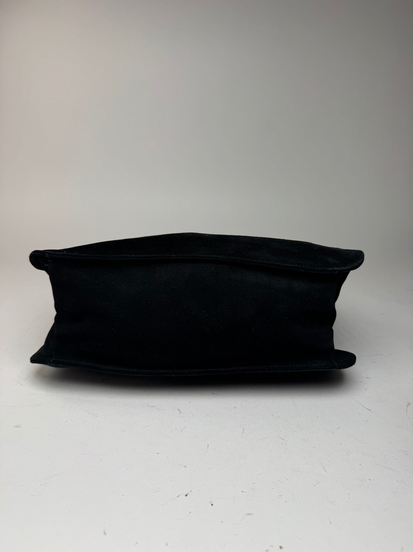 Sac à main vintage Gucci en cuir suédé noir