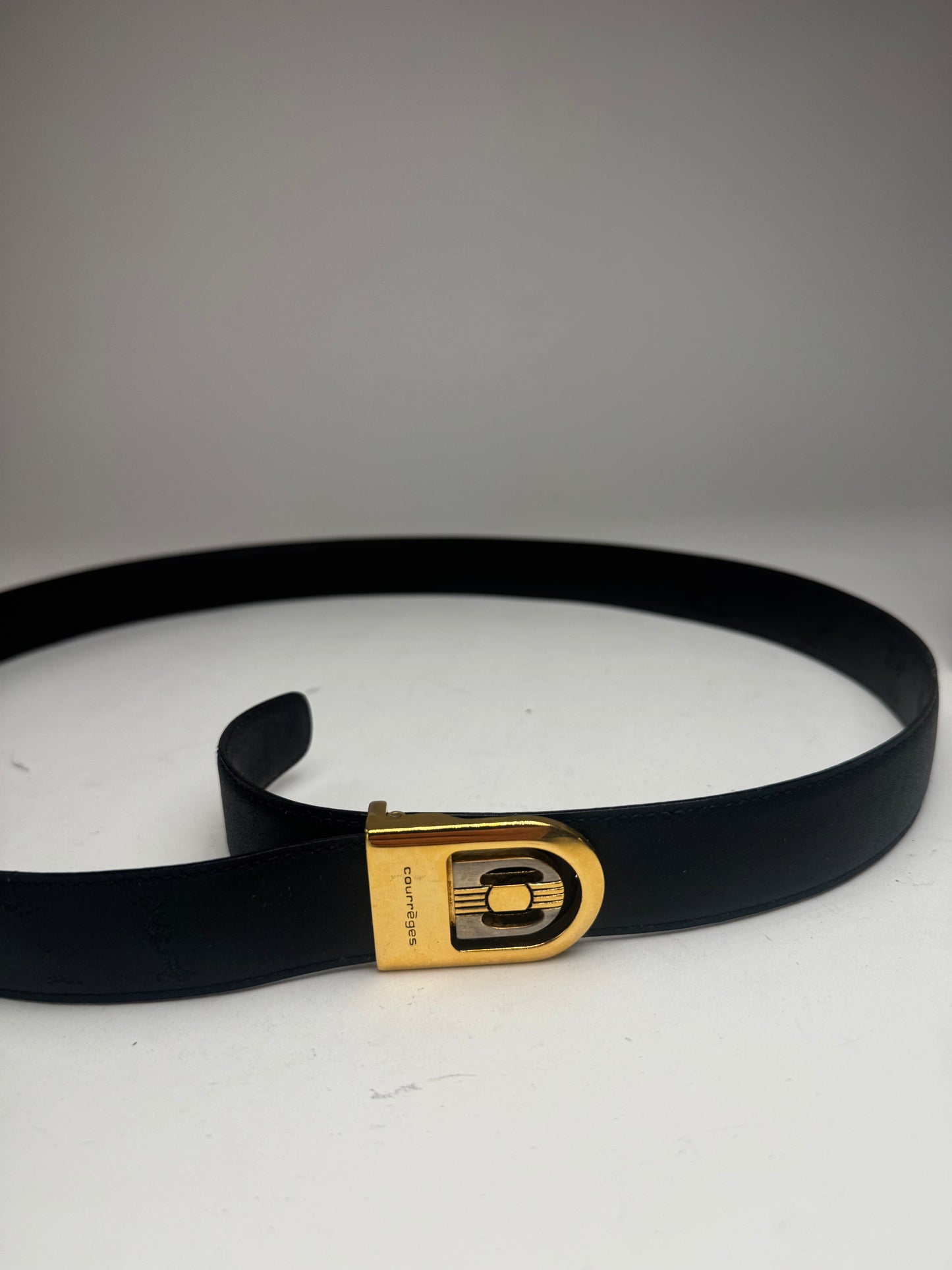 Vintage Courreges  Leather Belt Set new