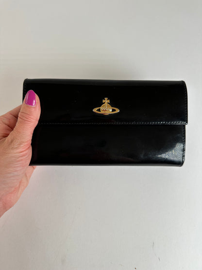 Vintage Vivienne Westwood Long Wallet Patent Leather Black