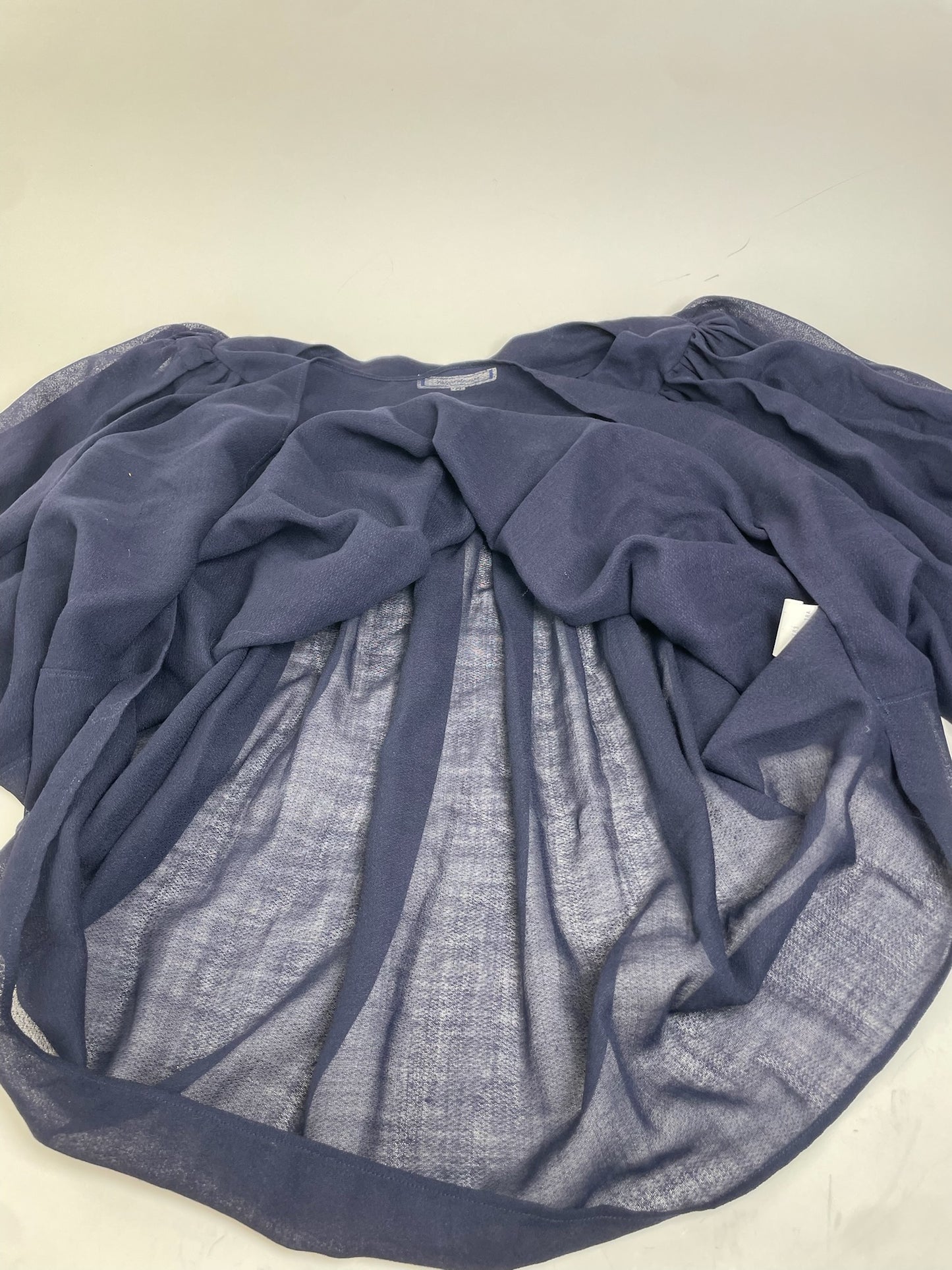 Vintage Yves Saint Laurent Wool Nylon Blouse Navy M