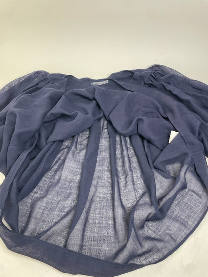Vintage Yves Saint Laurent Wool Nylon Blouse Navy M