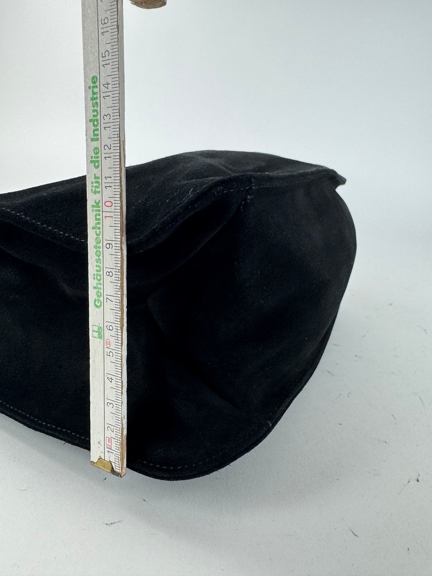 Sac à main vintage Gucci en cuir suédé noir