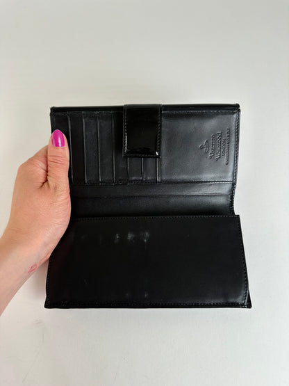 Vintage Vivienne Westwood Long Wallet Patent Leather Black