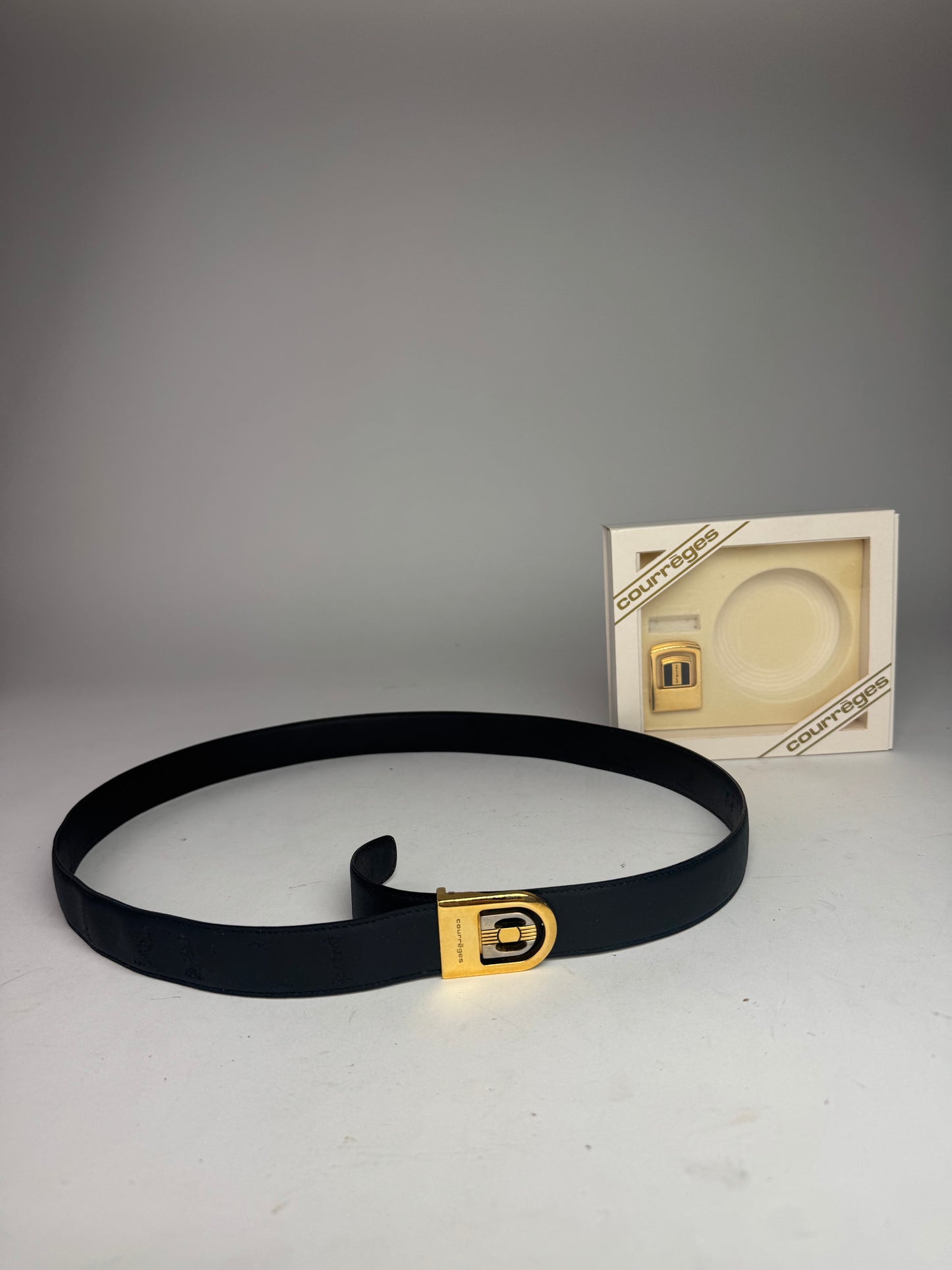 Vintage Courreges  Leather Belt Set new