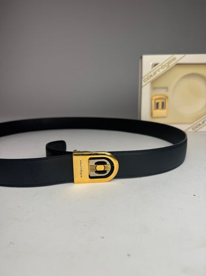 Vintage Courreges  Leather Belt Set new