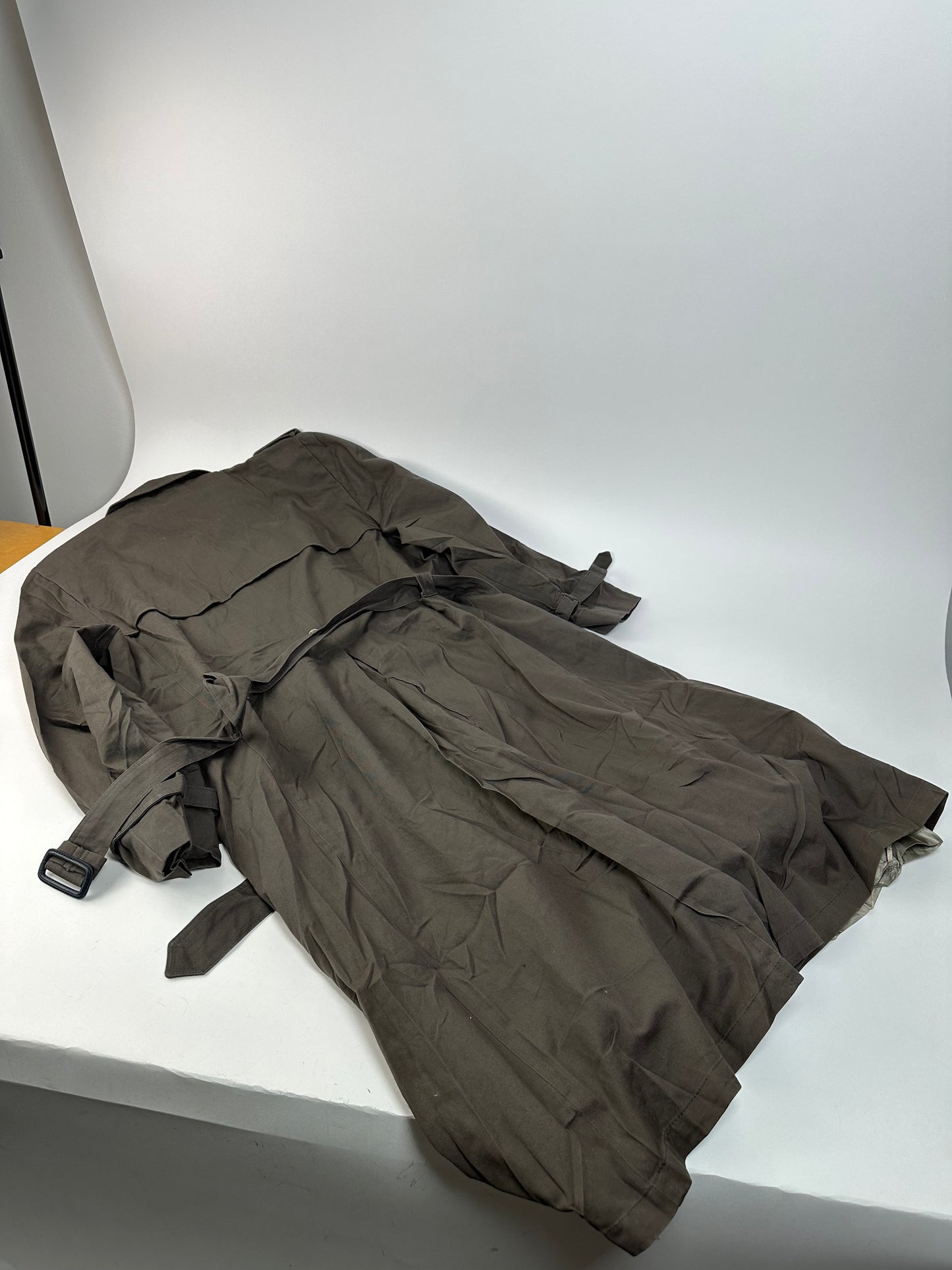 Vintage Dior Mens Canvas Trenchcoat Grey L