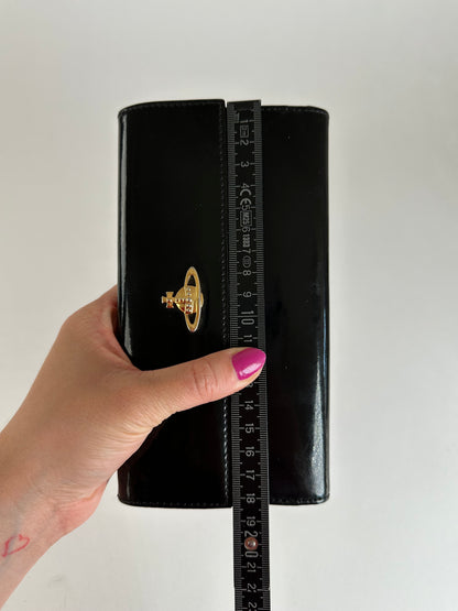 Vintage Vivienne Westwood Long Wallet Patent Leather Black