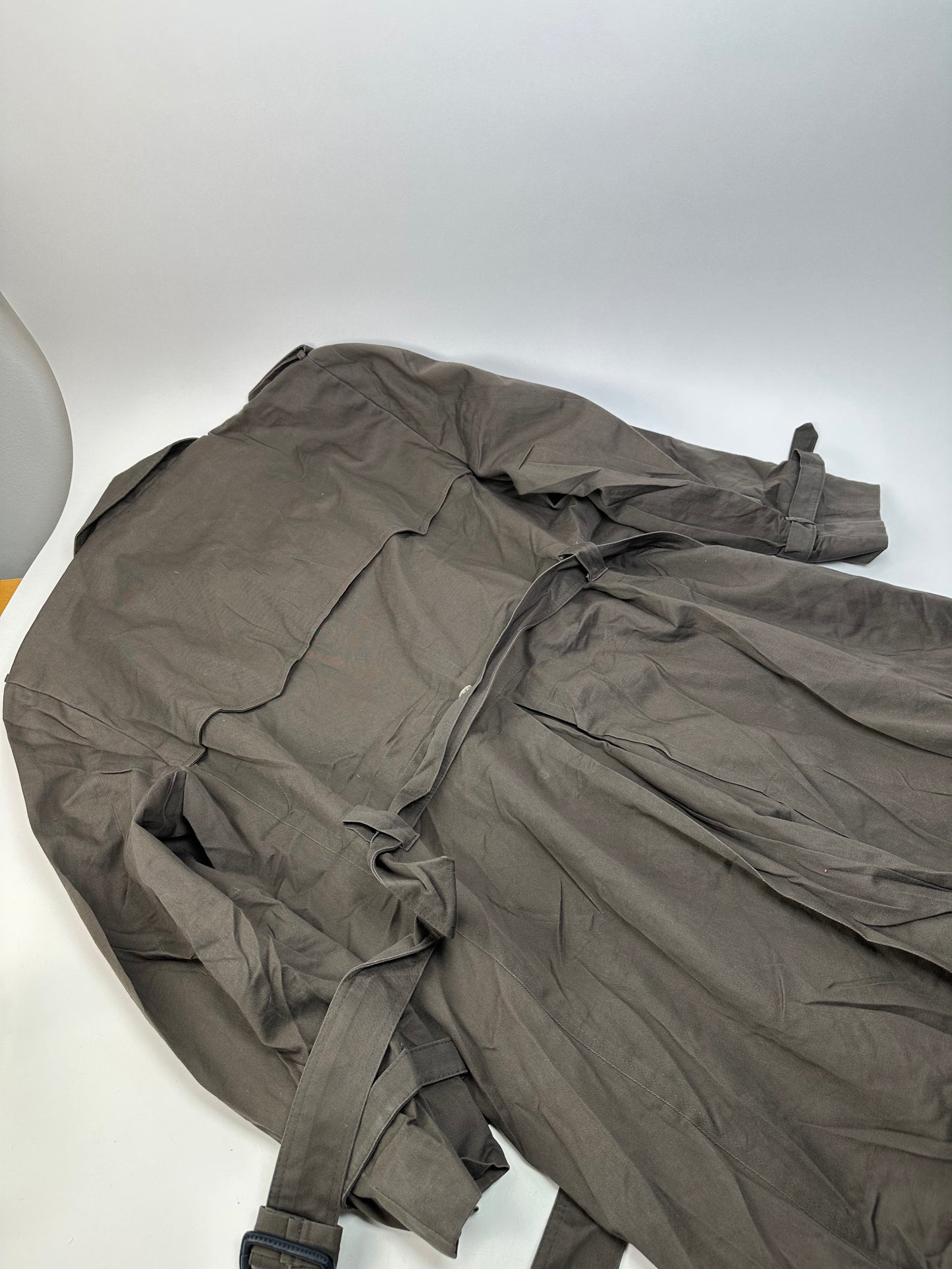 Vintage Dior Mens Canvas Trenchcoat Grey L