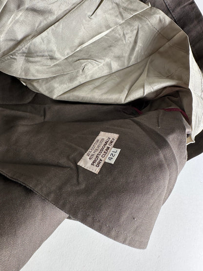 Vintage Dior Mens Canvas Trenchcoat Grey L