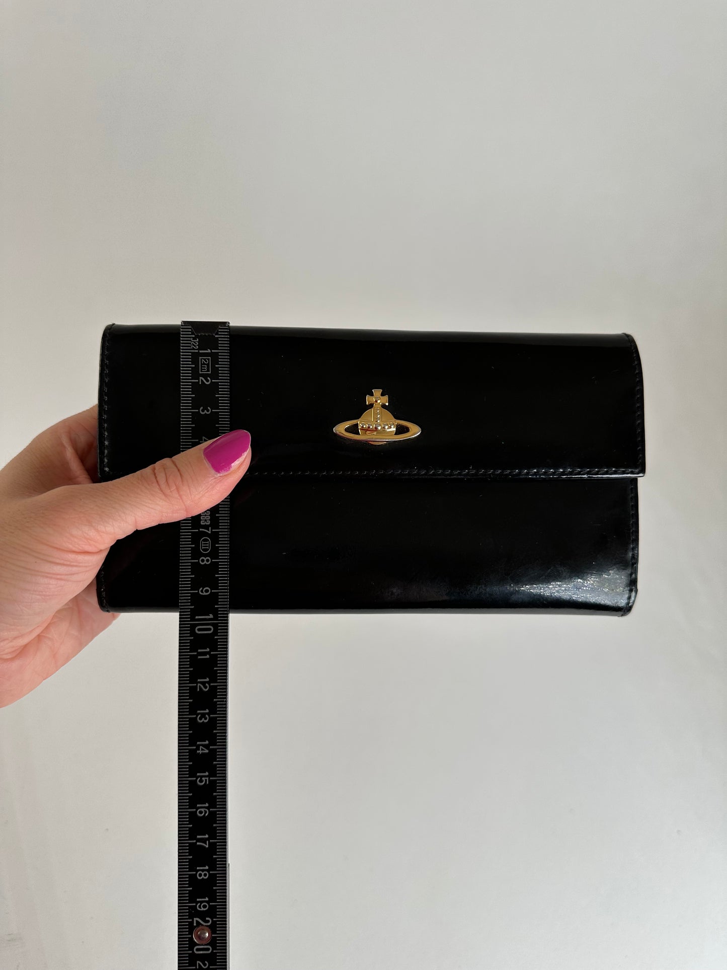 Vintage Vivienne Westwood Long Wallet Patent Leather Black