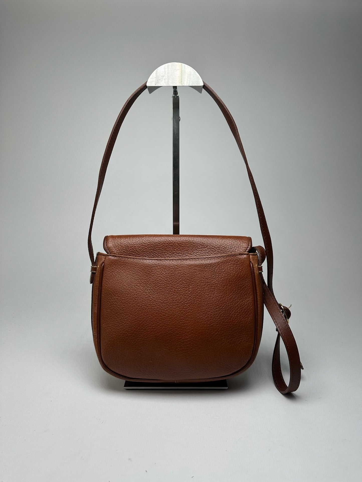 Sac bandoulière vintage Burberry en cuir marron