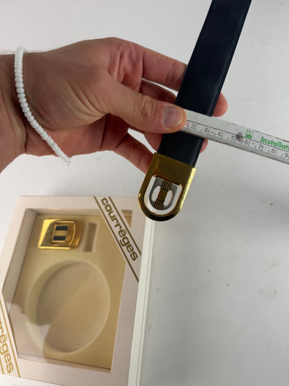 Vintage Courreges  Leather Belt Set new