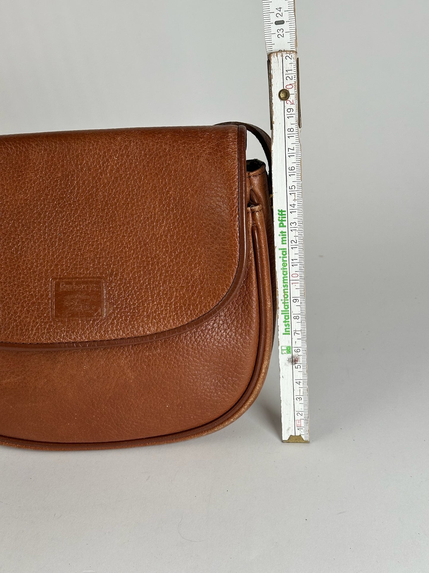 Sac bandoulière vintage Burberry en cuir marron