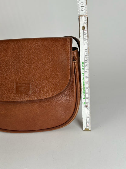 Sac bandoulière vintage Burberry en cuir marron