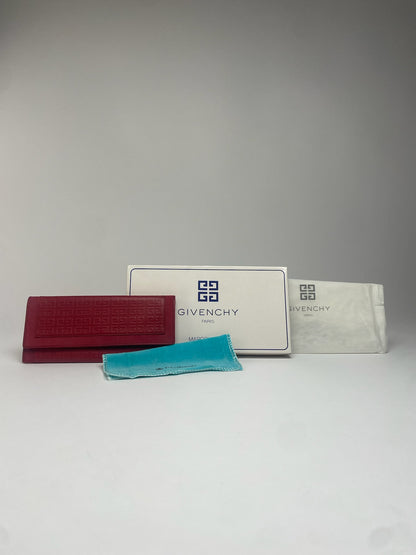 Vintage Givenchy Monogram Leather Long Etui Red