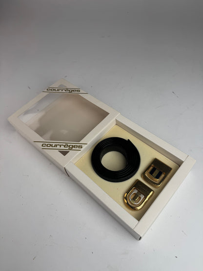 Vintage Courreges  Leather Belt Set new