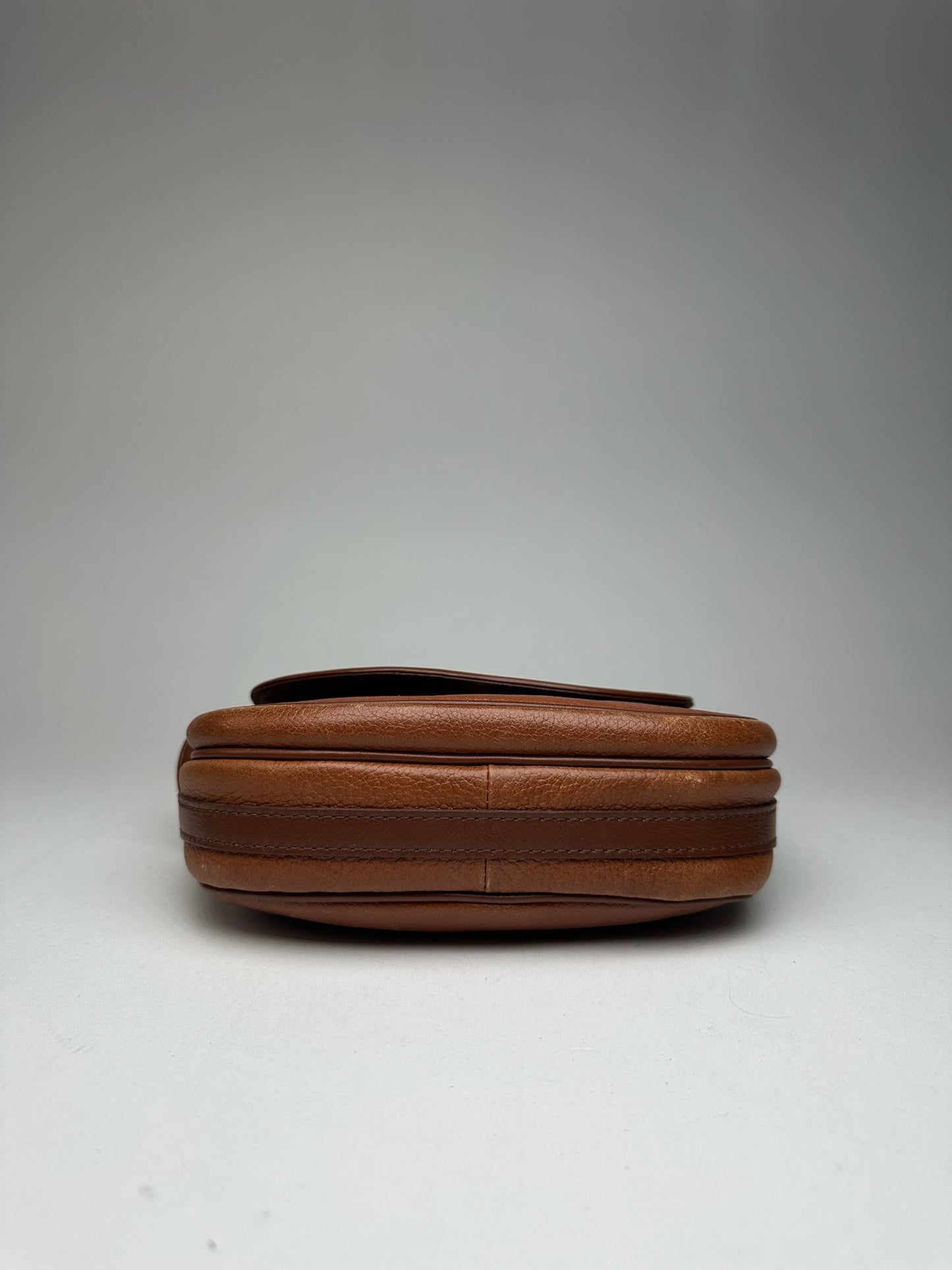 Sac bandoulière vintage Burberry en cuir marron