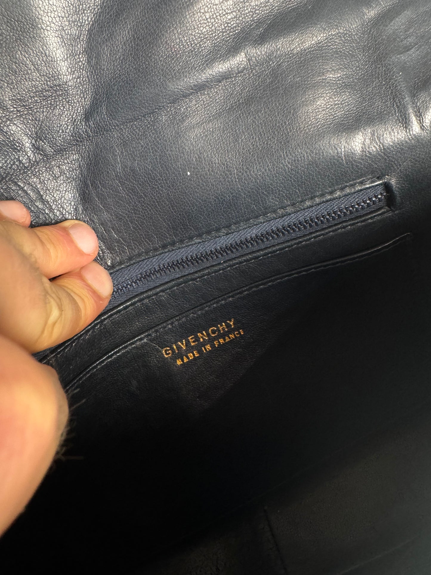 Vintage Givenchy Leather Bag Navy