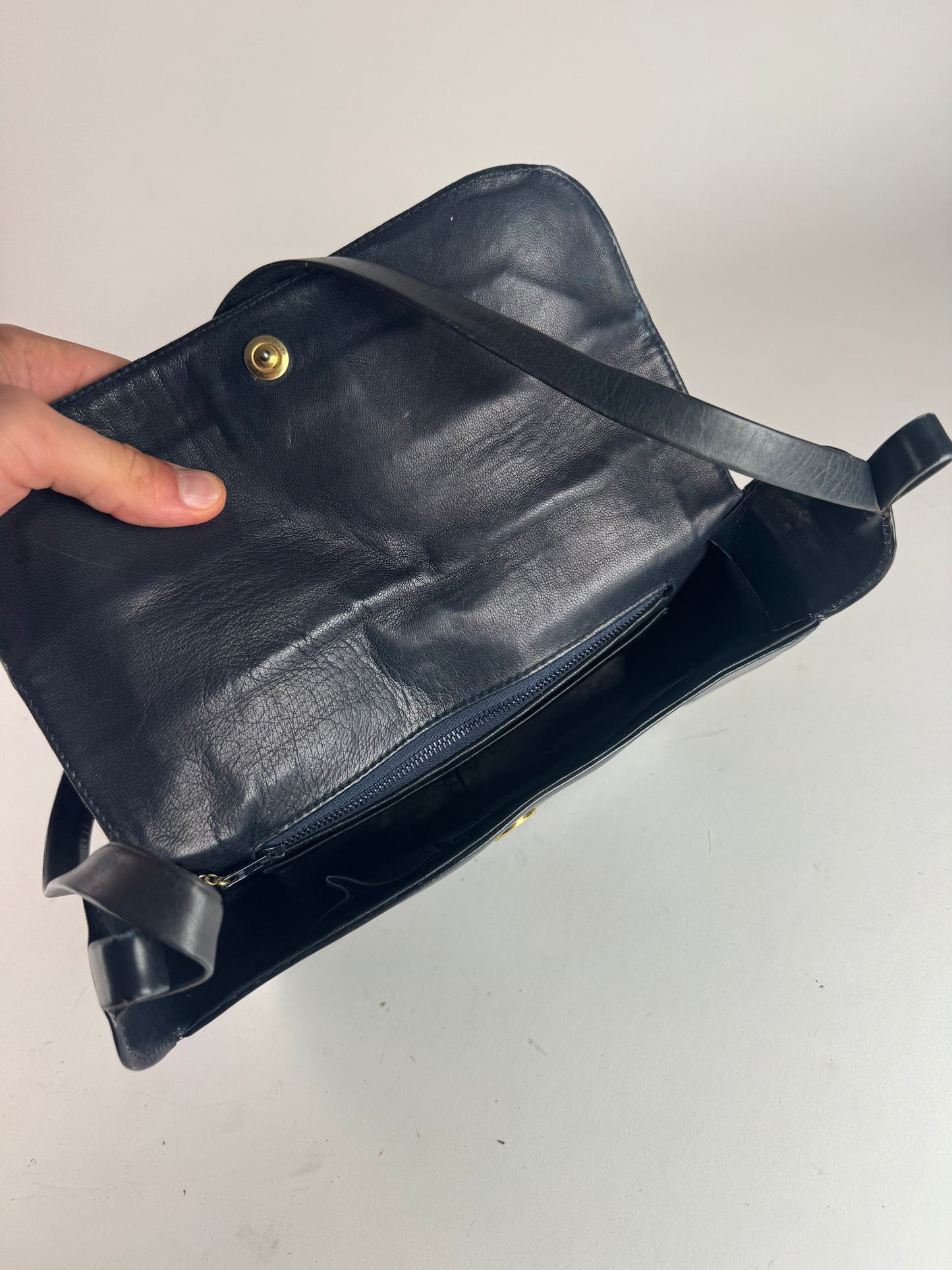 Vintage Givenchy Leather Bag Navy