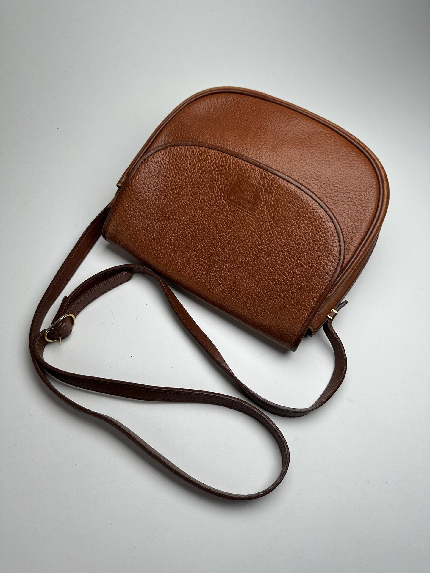 Sac bandoulière vintage Burberry en cuir marron