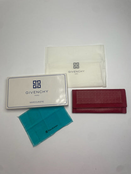 Vintage Givenchy Monogram Leather Long Etui Red