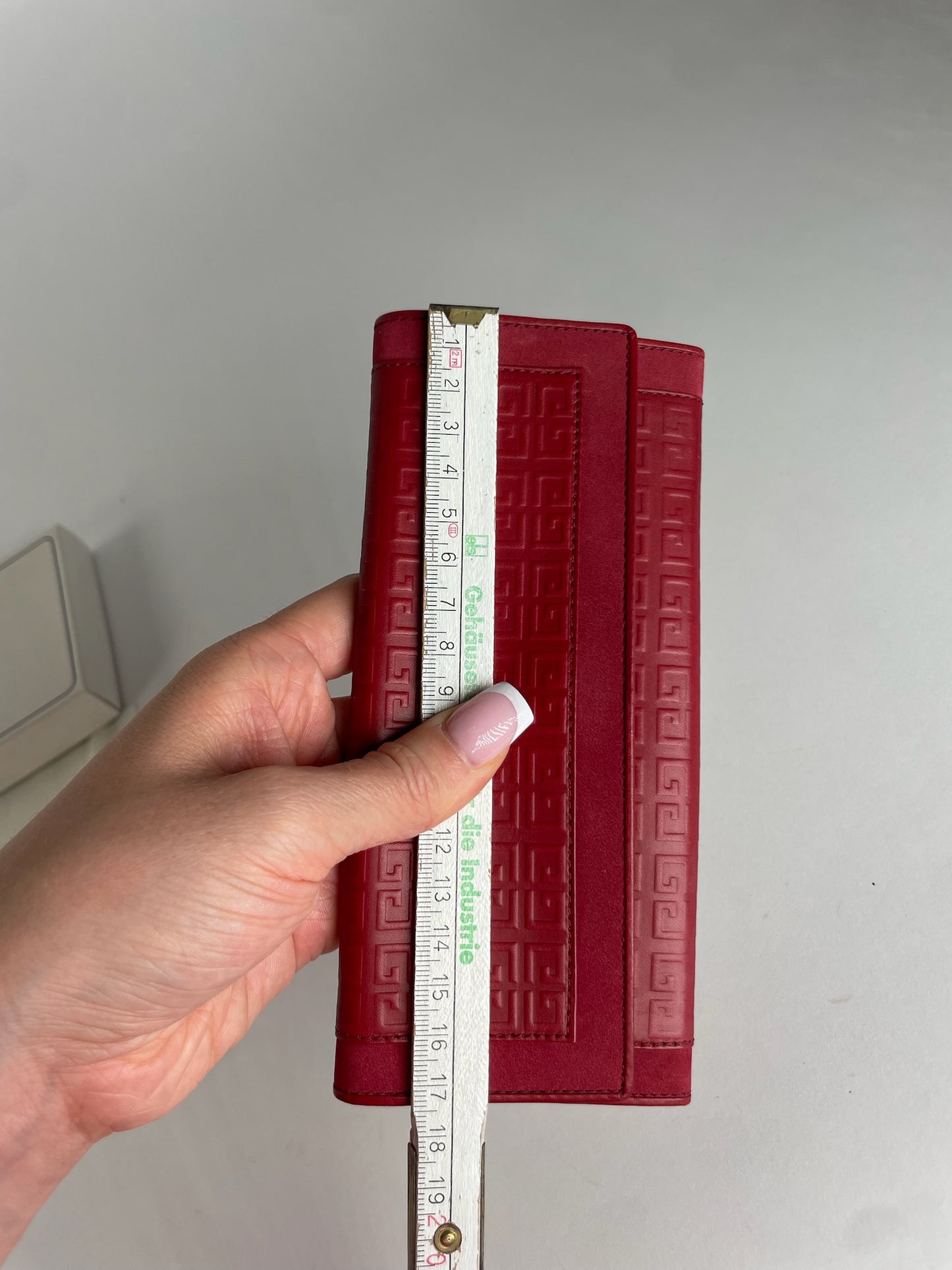 Vintage Givenchy Monogram Leather Long Etui Red