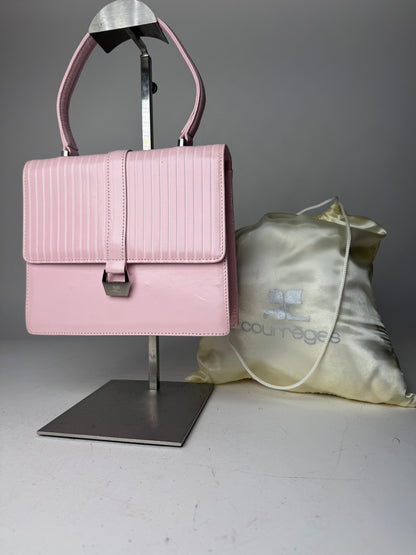 Vintage Courreges Leather Handbag Pink