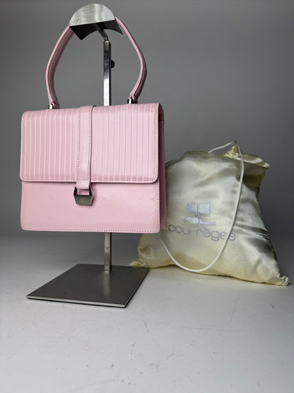 Vintage Courreges Leather Handbag Pink