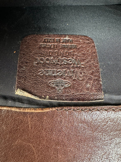 Vintage Vivienne Westwood Leather Wallet Bronze Gold-tone Clasp