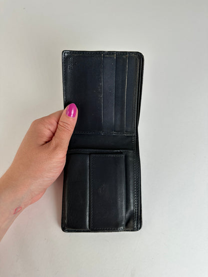 Vintage Gucci Microguccissima Bifold Wallet Navy Blue