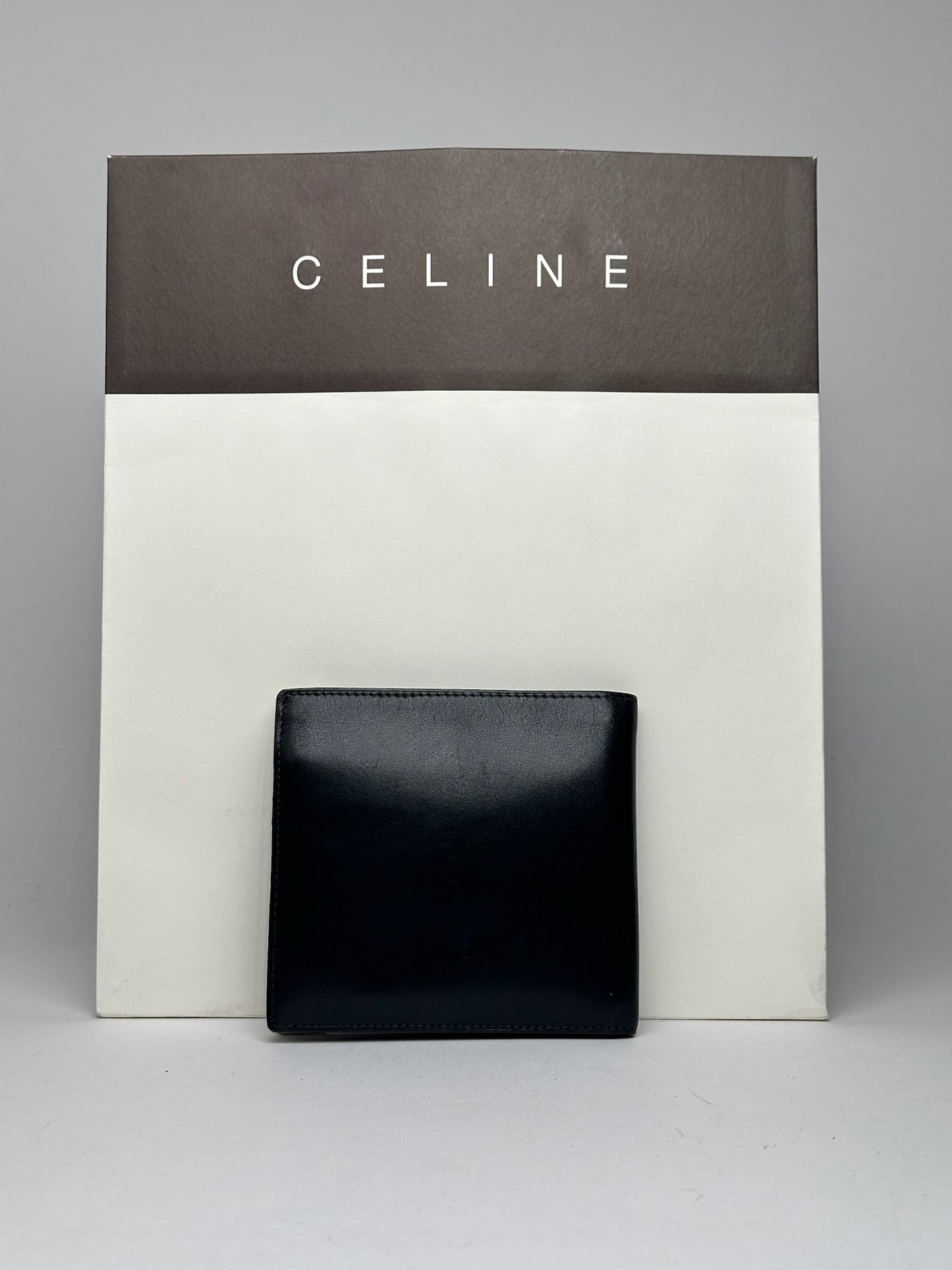 Vintage Celine Paris Leather foldable wallet black