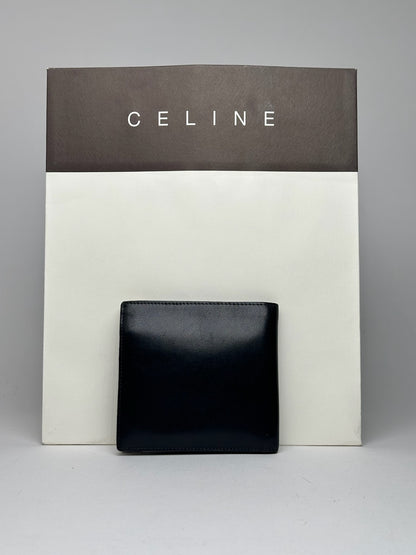 Vintage Celine Paris Leather foldable wallet black