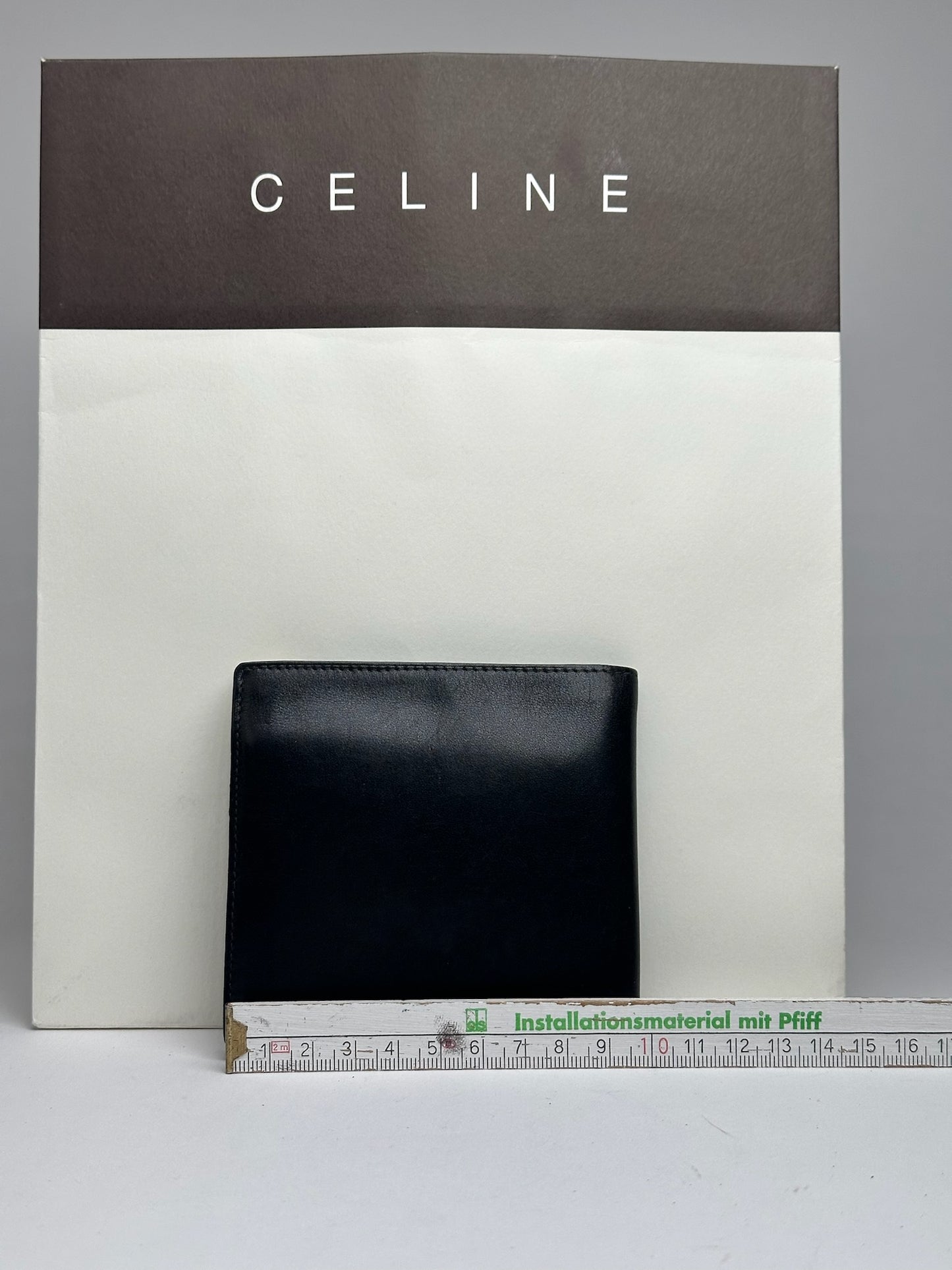 Vintage Celine Paris Leather foldable wallet black
