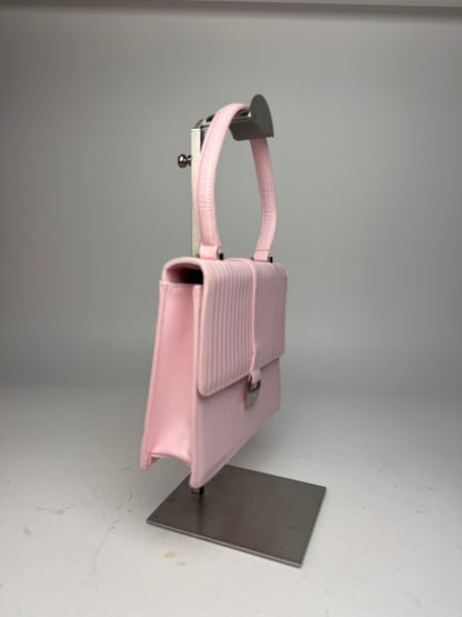 Vintage Courreges Leather Handbag Pink