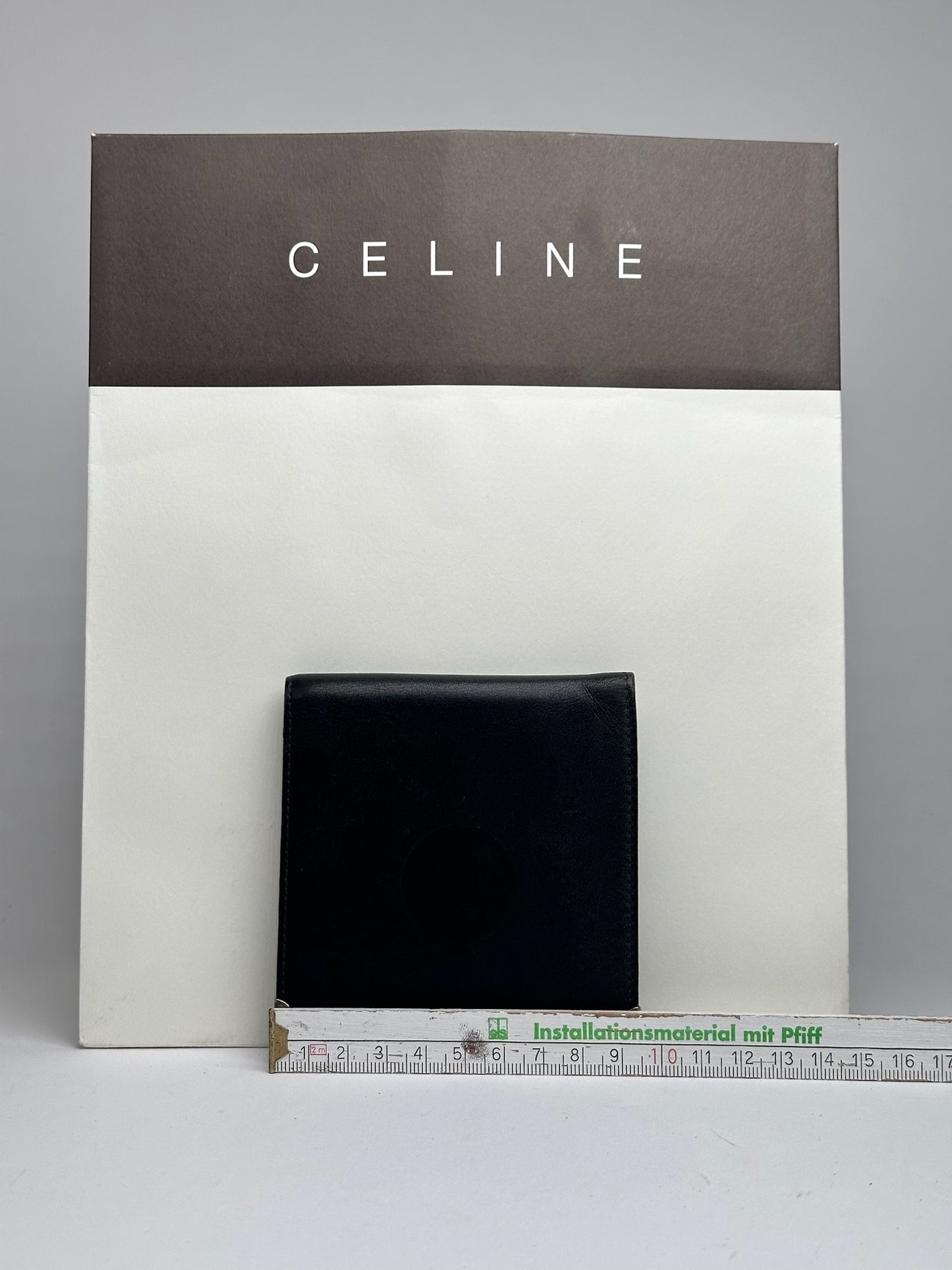 Vintage Celine Paris Leather foldable wallet black