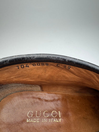Vintage Gucci Leather Boots Horsebit Black