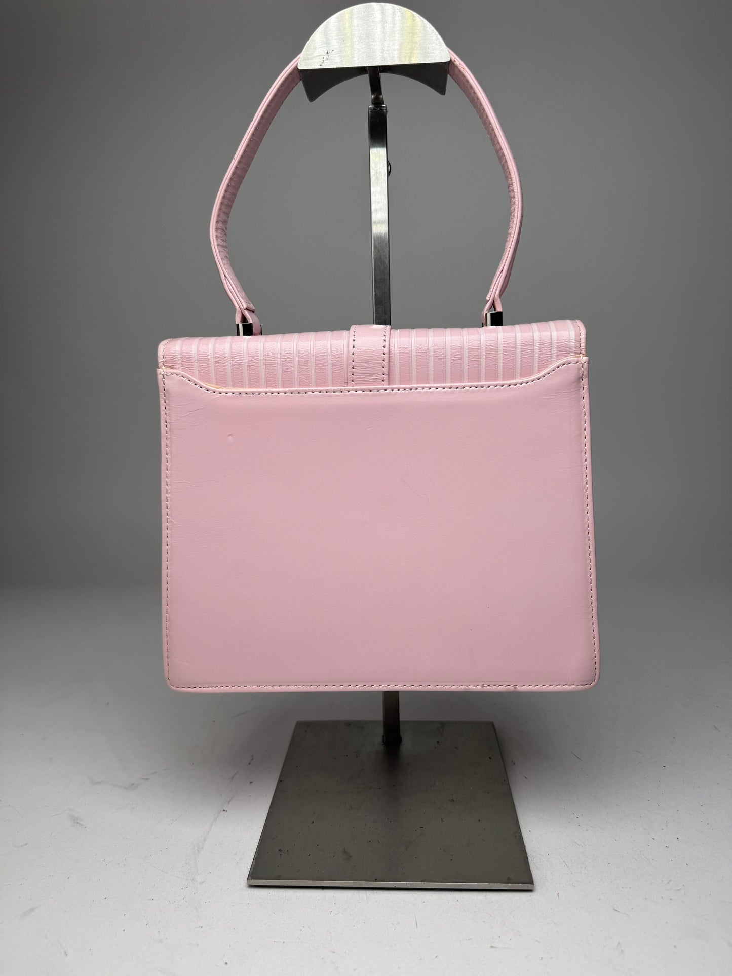 Vintage Courreges Leather Handbag Pink